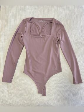 Abercrombie Long-Sleeve Strappy Squareneck Bodysuit